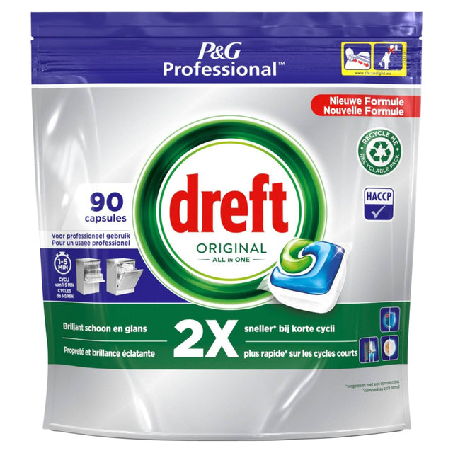 Spülmaschinen-Tabletten Dreft All-in-1 Professionelle reguläre 90 Stück