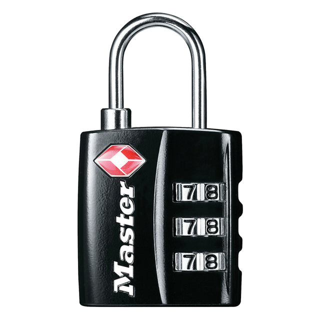 Handlot Masterlock 3-Number-Kombination TSA Black 30mm
