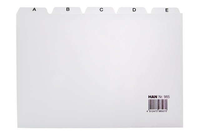 Tab-Karte Han-Alphabet A5 ha-985 hellgrau | 1 Stück