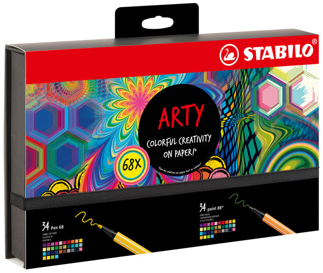 Fineliner Stabilo Point 88 & Pen 68 Arty Creative in Luxusbox