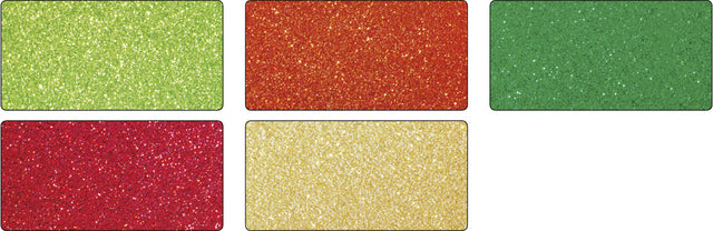 Glitzerkarton Folia 50x70 cm Pack mit 5 Farben Orientalisch