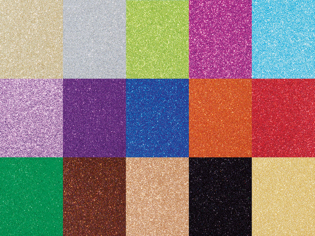 Glitzerkarton Folia 50x70 cm Pack mit 15 Farben von Assorti