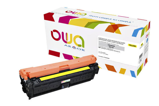 Tonercartridge OWA -Alternative für HP CE342A Geel