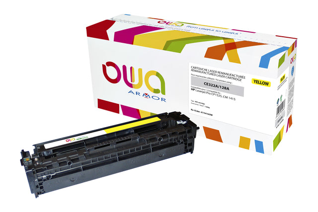 Tonercartridge OWA -Alternative für HP CE322A Geel