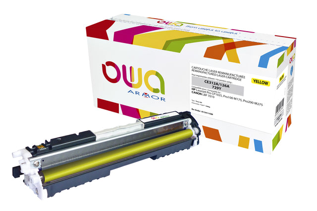 Tonercartridge OWA -Alternative für HP CE312A Geel