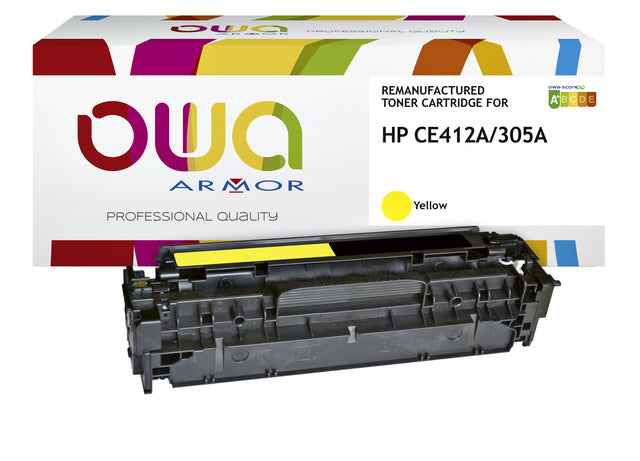 Tonercartridge OWA -Alternative für HP CE412A Geel