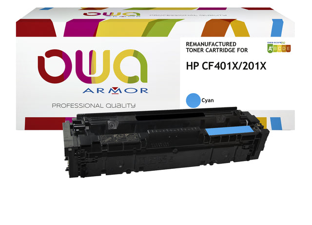 Tonercartridge OWA -Alternative für HP CF401X Blau