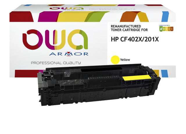 Tonercartridge OWA -Alternative für HP CF402X Geel