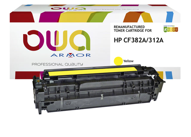 Tonercartridge OWA -Alternative für HP CF382A Geel