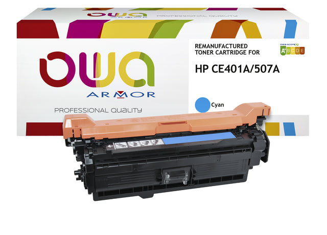 Tonercartridge OWA -Alternative für HP CE401A Blau