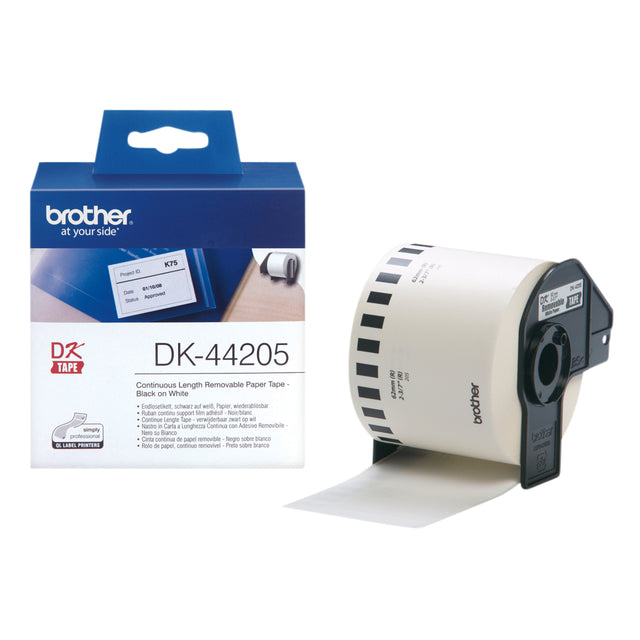 Bruder - Label DK44205 Dauerhaft 62 mm 30m Weiß | 3 Stücke