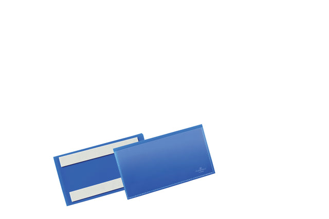 Dokumentenhülle langlebig selbstklebend 150x67mm blau | Karton mit 50 Stück