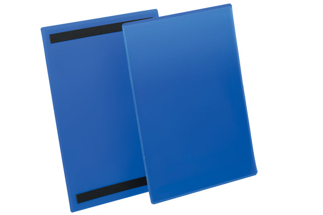 Dokumentenhülle langlebig magnetisch A4 Hochformat blau | Karton mit 50 Stück