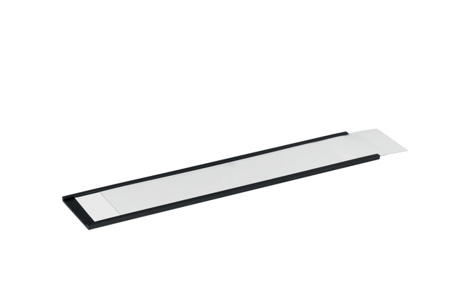 Etikettenhalter langlebig magnetisch 200x40mm anthrazit | Karton mit 50 Stück