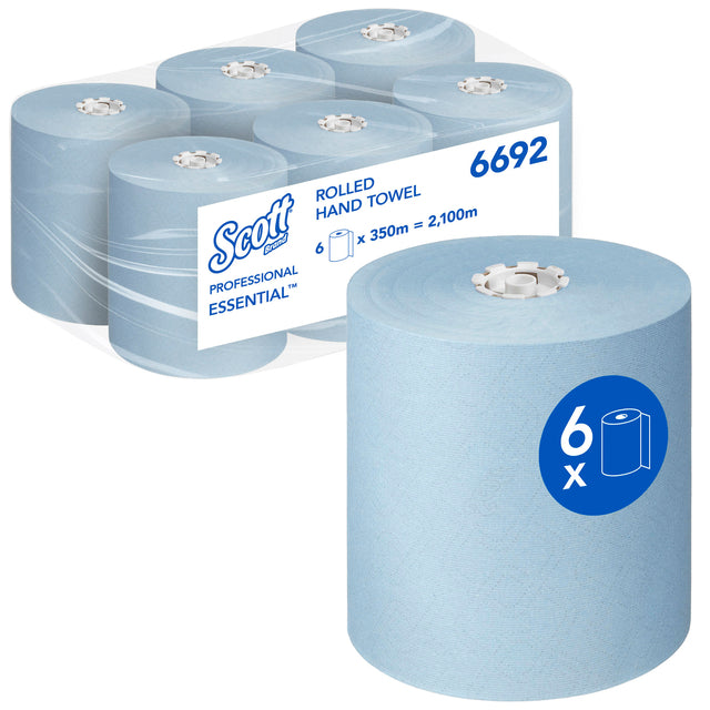 Handtuchrolle Scott 6692 Essential 1 Lage 350m blau | Nehmen Sie eine 6er-Wurf