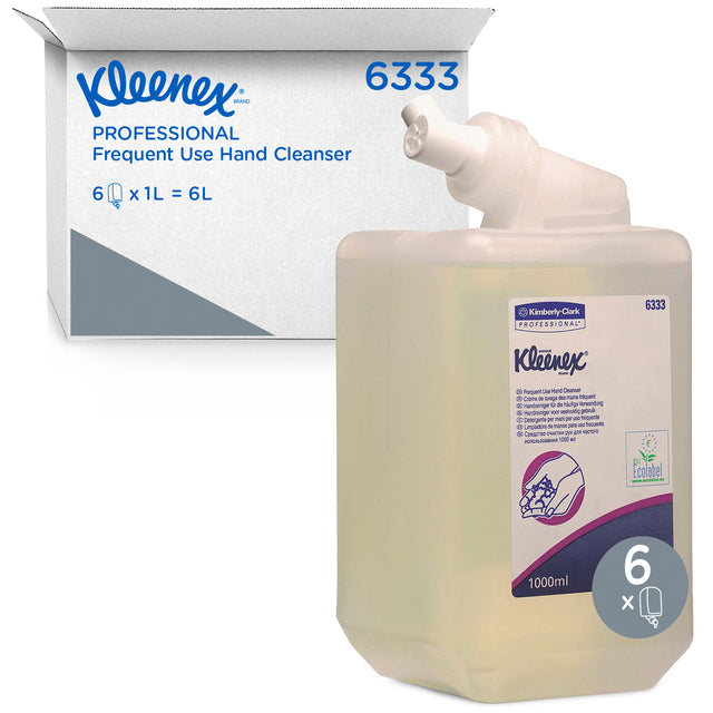 Handseife Kleenex 6333 für häufigen Gebrauch 1 Liter | Karton mit 6 Flaschen