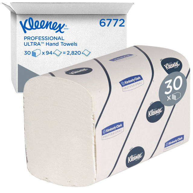 Handtuch Kleenex 6772 ultra i-fold 2-lagig weiß | Karton mit 30 Stück