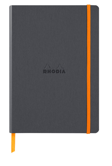 Notizbuch Rhodia A5 Zeile 80 Vel 90gr Titanium