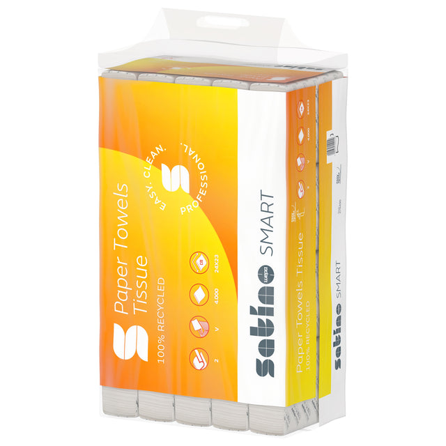 Handtuch satino smart pt3 vvw 2l 240x230mm weiß | Schrumpfen Sie eine 20er-Packung