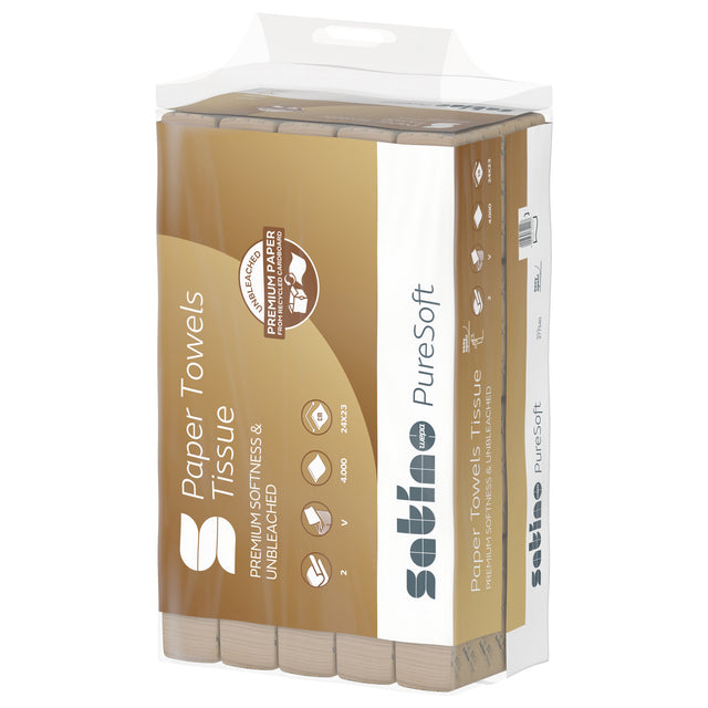 Handtuch satino puresoft pt3 vvw 2l natur | Schrumpfen Sie eine 20er-Packung