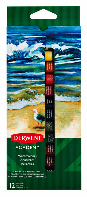 Aquarellmalerei Derwent Academy Arsch | Blister mit 12 Stück