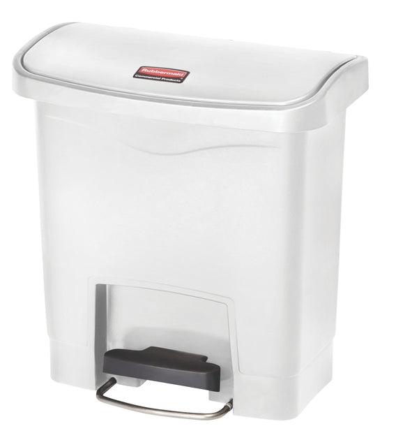 Treteimer Rubbermaid Slim Jim Step on 15l weiß | 1 Stück