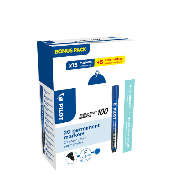 Pilot -Filz -tip SCA -100 um f Blue 15+5 kostenlos