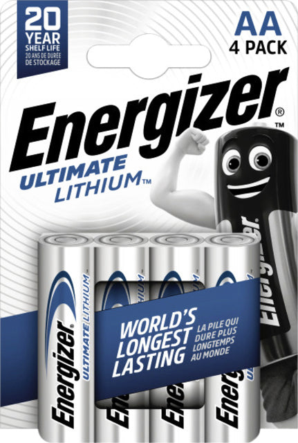 Batterij energizer ultimate lithium aa 4st