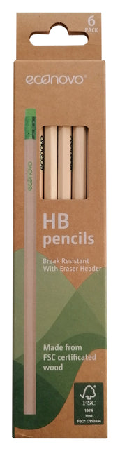Econovo - Bleistift HB mit Gumtop