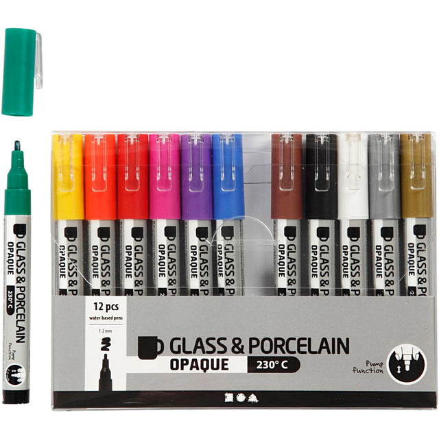 Creativ Company - Glass Porzellan States Crea Comp 1-2mm 12 Farben | 6 Stücke