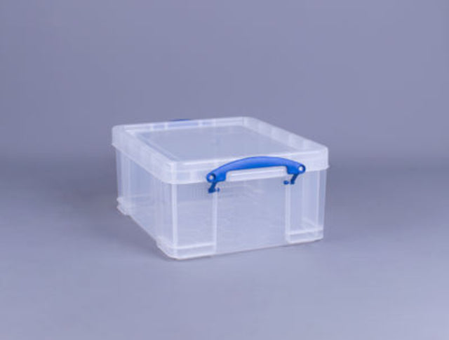 Opbergbox really useful 21 liter transparant wit
