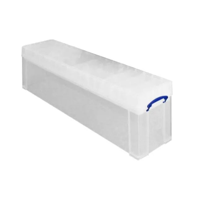 Reaxy Nützliche Box - Speicherbox 77 Liter transparentes Weiß