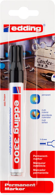 EDDING -Filz -Tip Pen 3300 schräg 1-5mm Blist1 Black | 10 Stücke