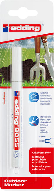 Edding -Filz -Tip -Marker 8055 Outdoor 1-2mm Blist1 Weiß
