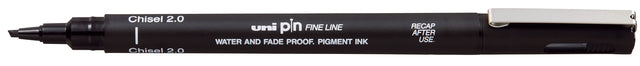 Uni -ball - Fineliner Pin Beitelpunt 2mm schwarz