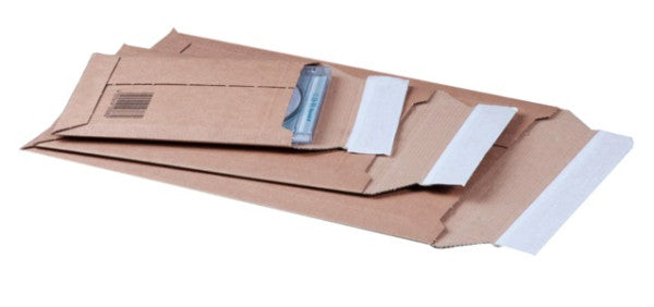 SENDFORTE® -Umschlag | Versandumschlag | 272x187mm | A5 | Streifen | Golfkarton | Braun | 100 Stück