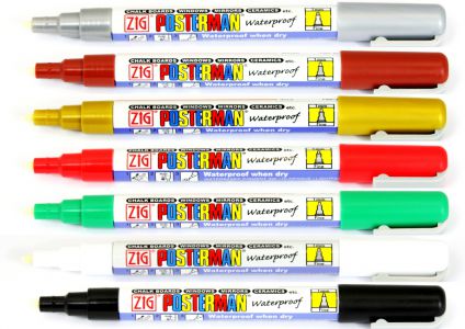 Marqueur de craie posterman PMA-20 point étroit 1 mm brun