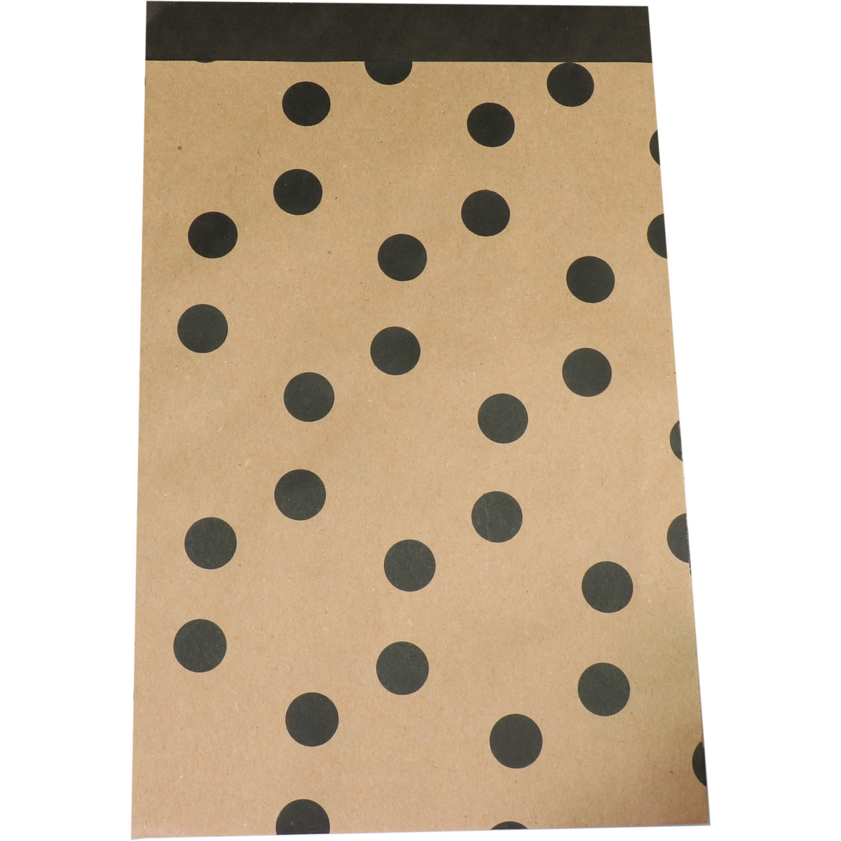 Klika - Bag | Frisur Kraftpapier 17x25cm | Schwarze Punkte braun/schwarze 200 Stück