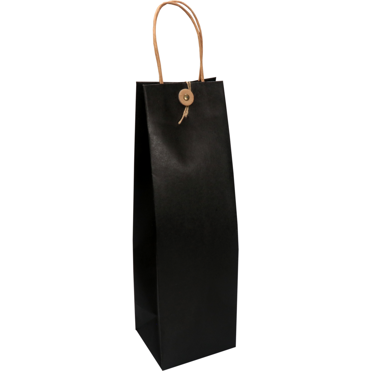Klika - Tas | Papier verdrehtes Papierkabel Japanischer Verschluss 11x10x36cm | Wineflestas | Schwarz | Tasche mit 10 Teilen