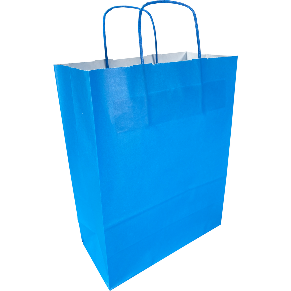Klika - Tas | Kraftpapier | gedraaid papieren koord | 26x 12x35cm | draagtas | blauw | 50 stuks