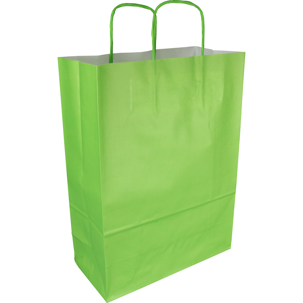 Klika - Tas | Kraftpapier verdrehte Papierkabel 24x 11x33cm | Tragetasche | Grün | 50 Stück