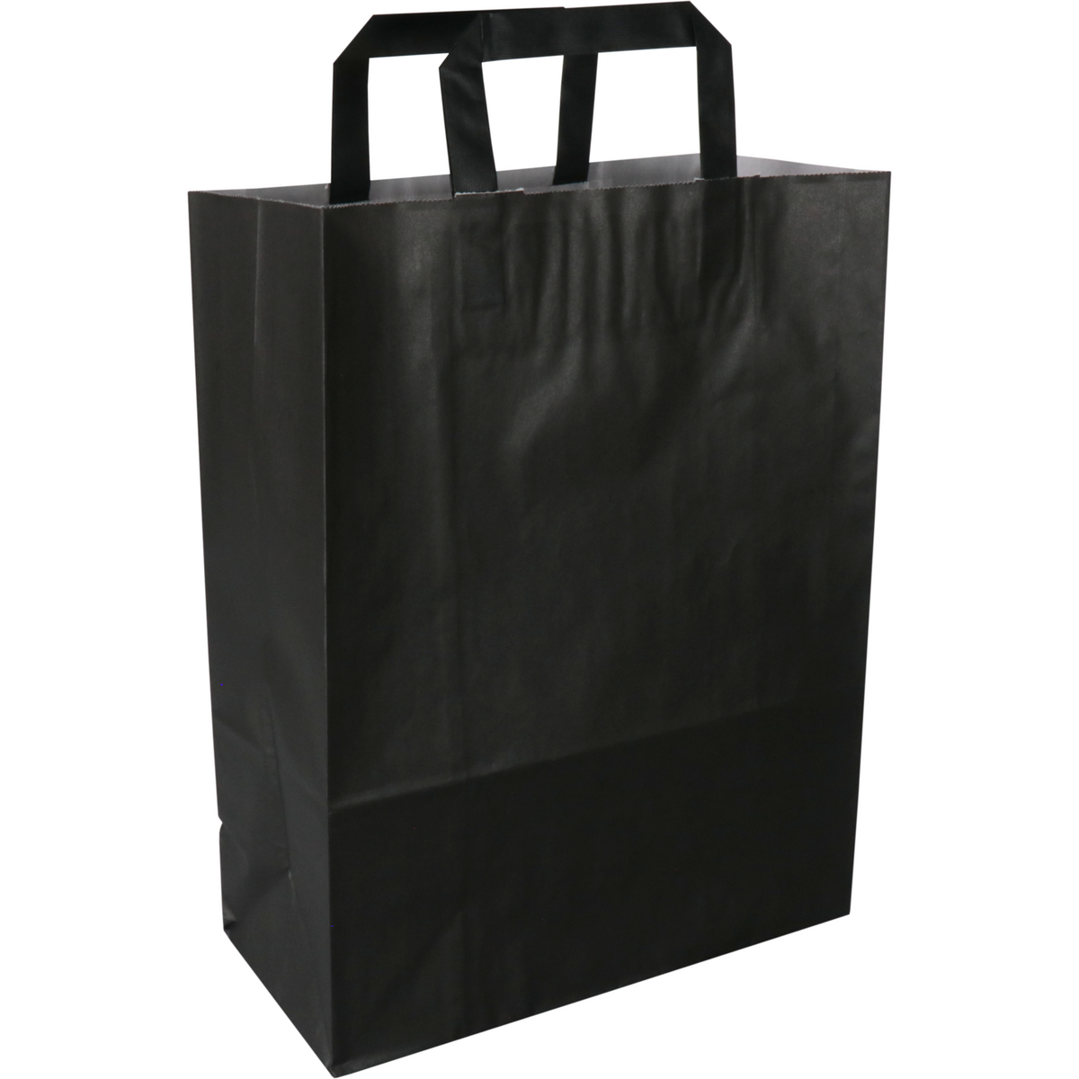 Klika - Tas | Papier flacher Griff 26x 12x35cm | Tragetasche | Schwarz | 250 Stück
