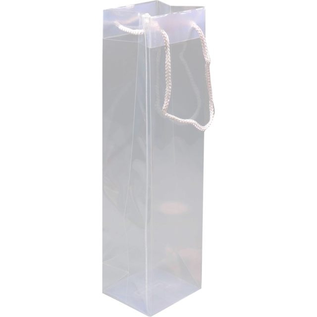 Klika - Tas | Pp | mit Kabel wiederverwendbar | 9x10x38cm | Weinflasche transparent 12 Stücke