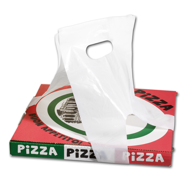 Klika - Tas | HDPE | 20x110cm | Pizza/Packbox -Träger weiß | 1000 Stücke