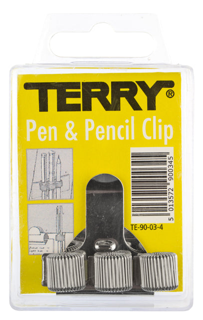 Stifthalter Terry Clip für 3 Stifte/Stifte silberfarben
