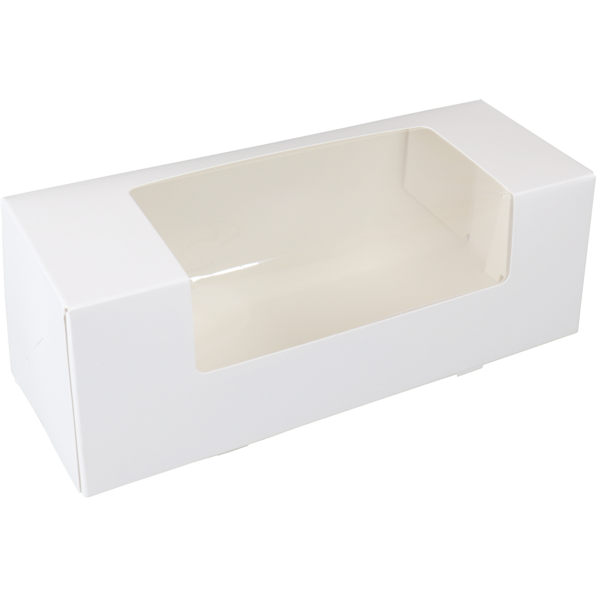Klika - Pack Box | Karton + Haustier | 25x10x9cm | mit Fenster | Weiß | 150 Stücke