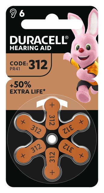 Batterie Duracell Hören DA312 Ø7.9mm 180mah 6 Teile