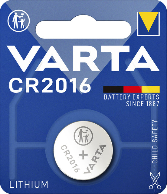 Batterie Varta Knopfzelle CR2016 Lithiumblister bis 1 Stück | 10 Stück