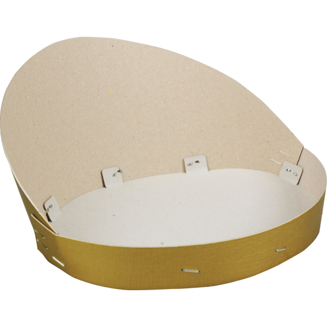 Klika - Skala | Obstskala Karton + PE | Oval 300x190x Gold | 10 Stücke