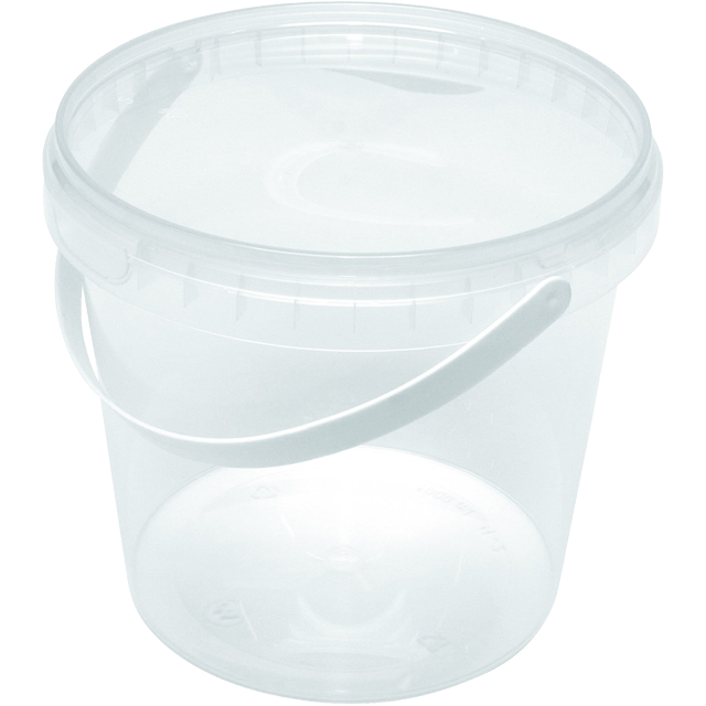 DEPA - BAK | Pp | 1000 ml | mit Griff | mit Deckel | Transparente 24 Stücke
